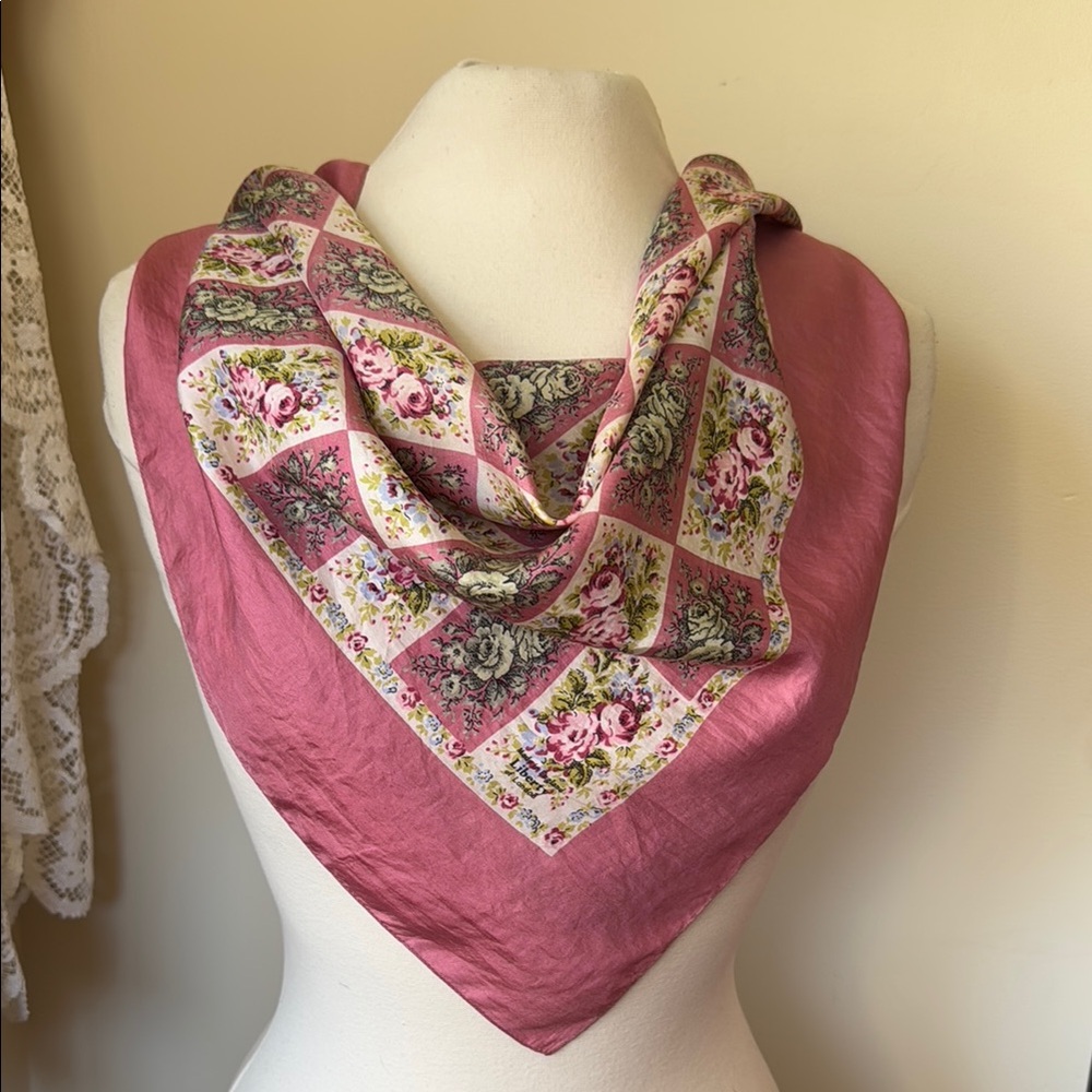 Liberty‎ of London Floral Pink Silk Scarf